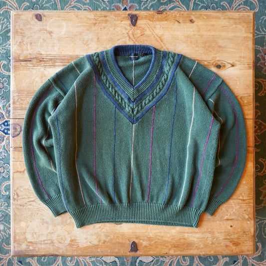 Vintage Structure Striped Sweater Size L