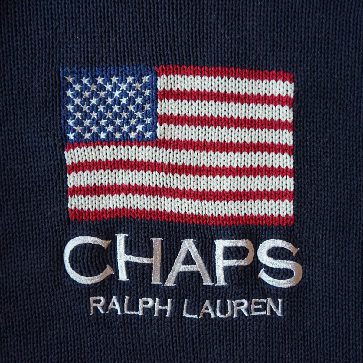 Chaps Ralph Lauren 100% Cotton Americana Knit Sweater Size M