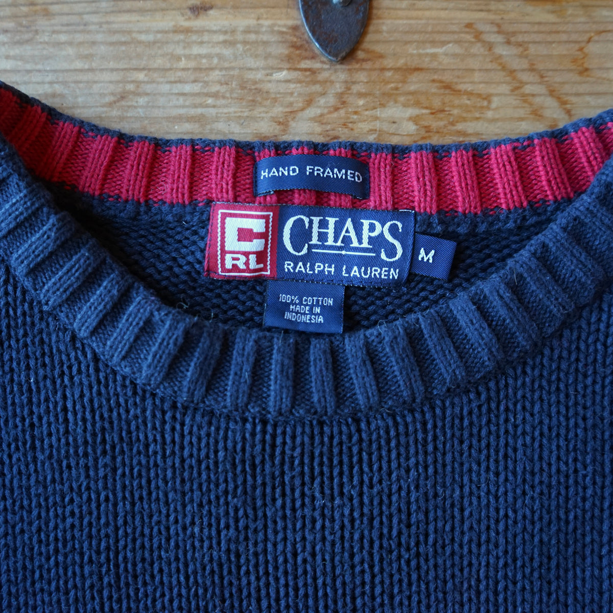 Chaps Ralph Lauren 100% Cotton Americana Knit Sweater Size M