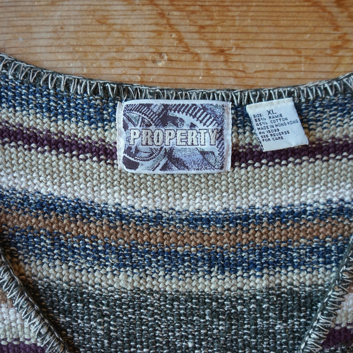 Vintage Property Button Up Knit Vest Size XL