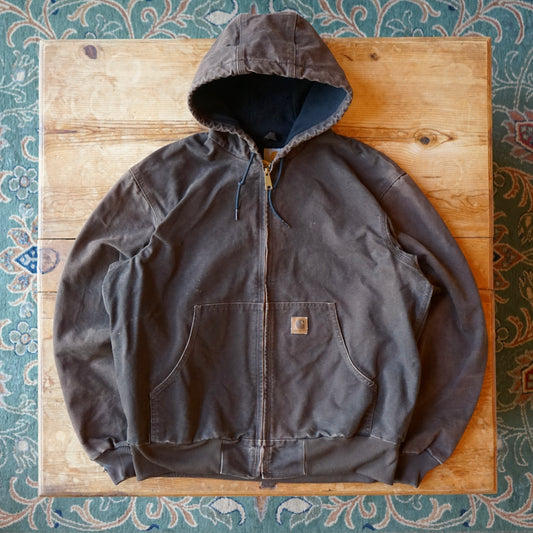 Vintage Dark Brown Duck Canvas Carharrt Jacket Size L