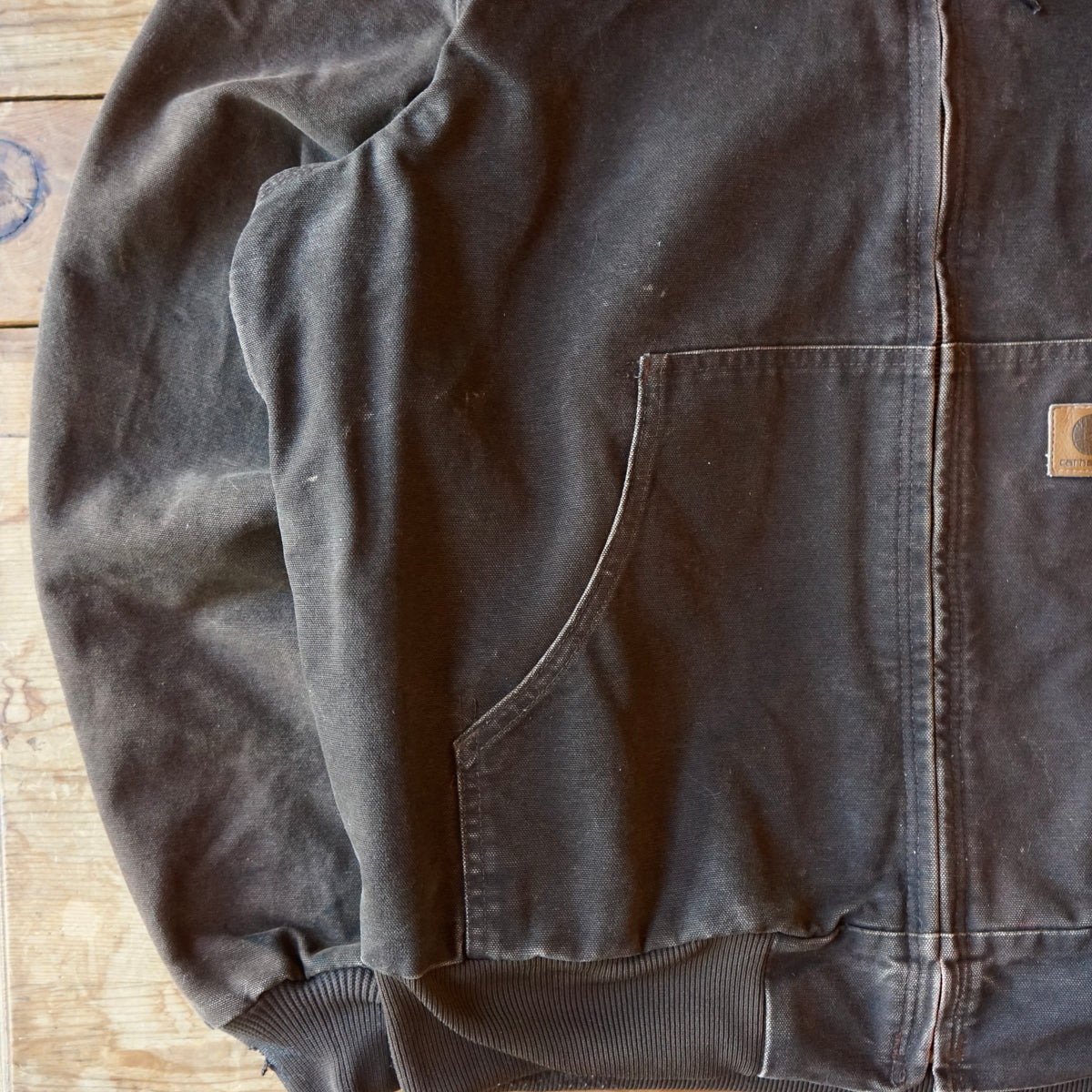 Vintage Dark Brown Duck Canvas Carharrt Jacket Size L