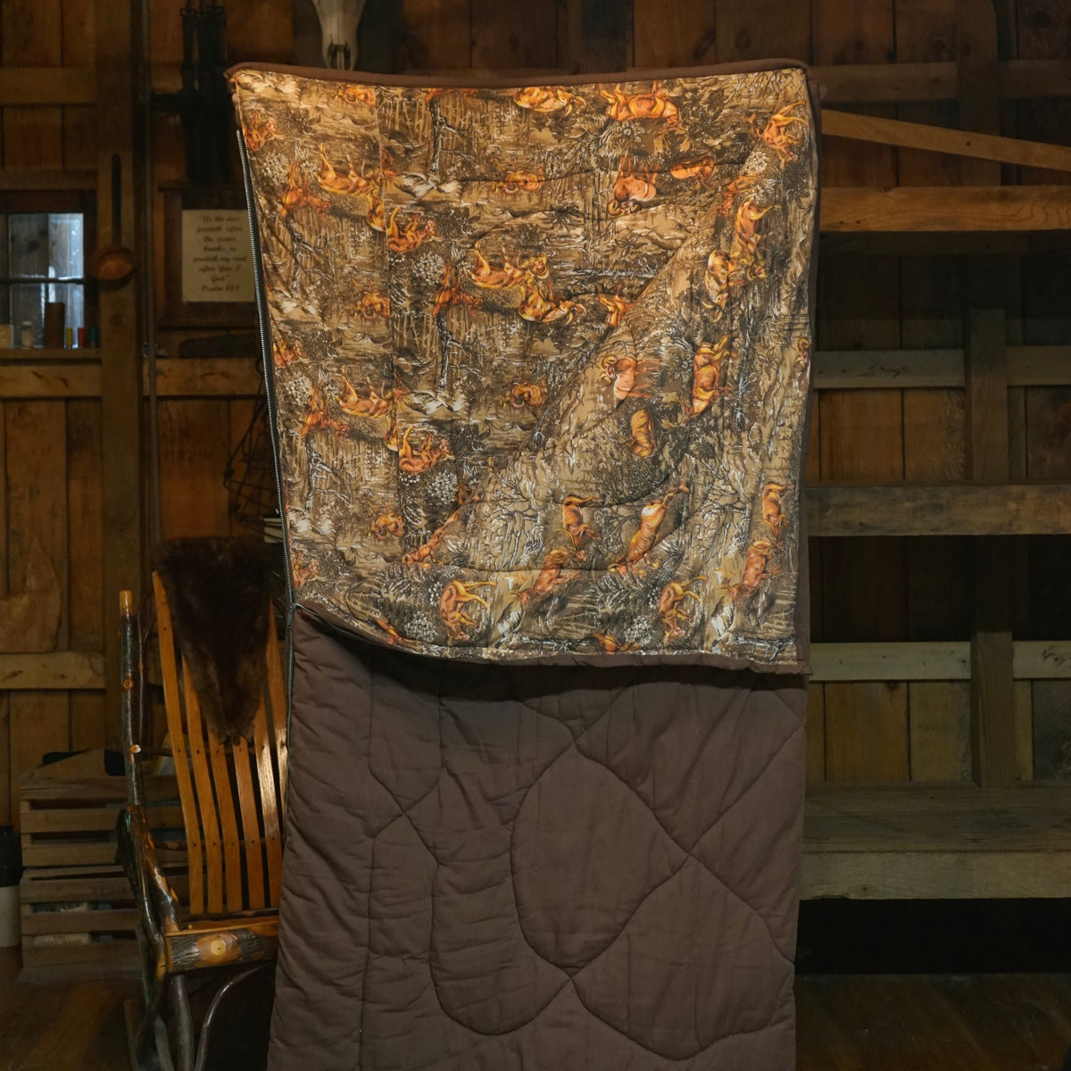 Set of 2 Vintage Coleman Deer Ram Flannel Sleeping Bags