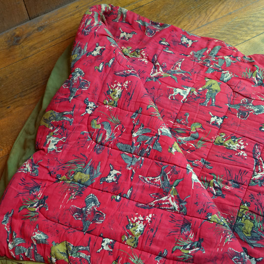 Vintage Rare Quilted Duck Hunting Sleeping Bag
