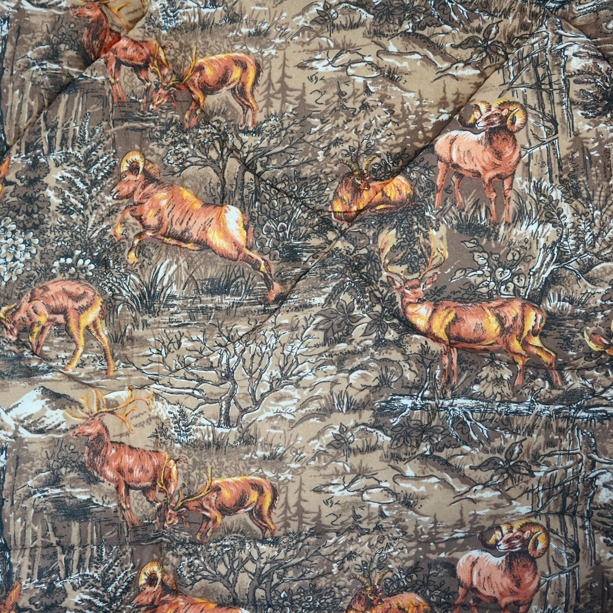 Set of 2 Vintage Coleman Deer Ram Flannel Sleeping Bags