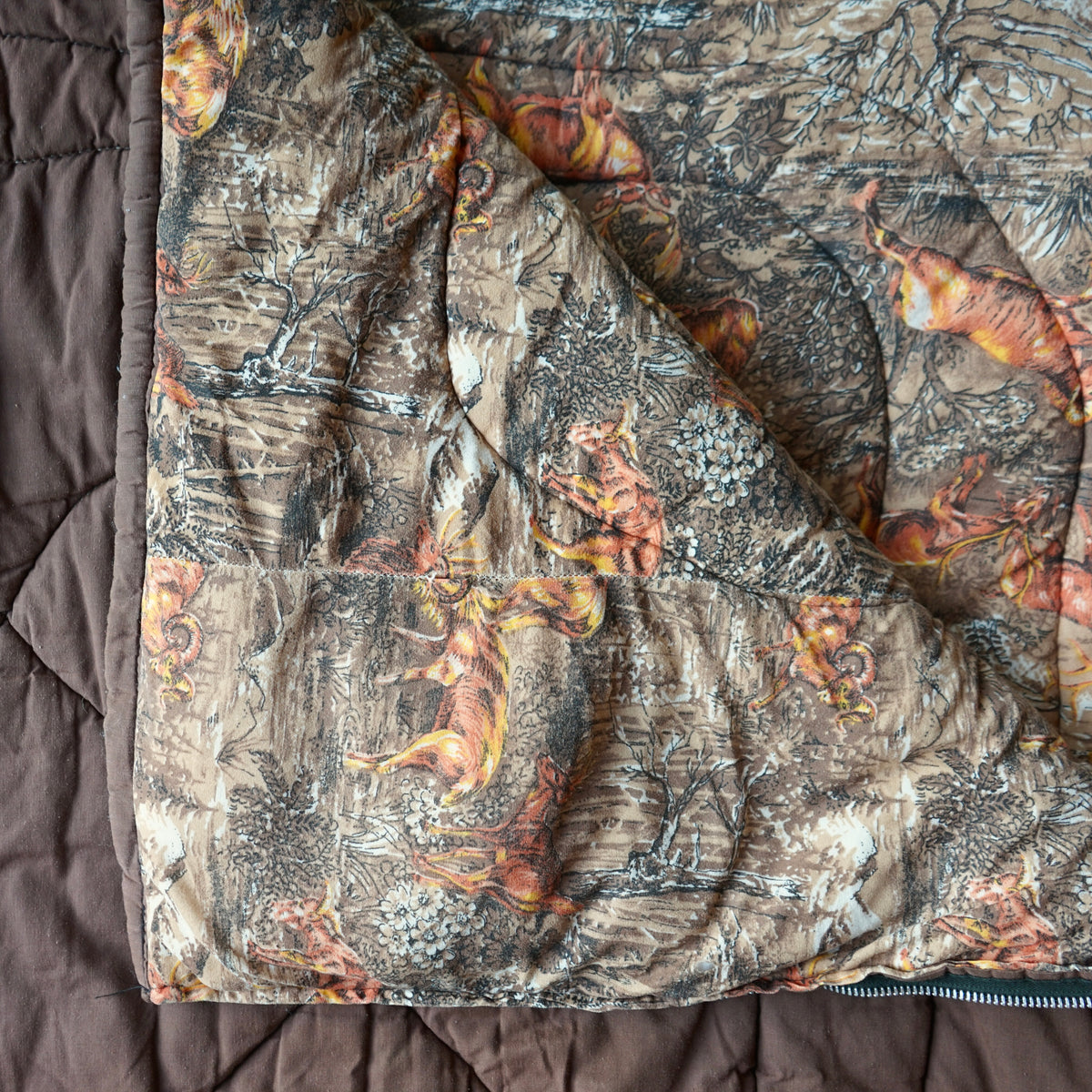 Set of 2 Vintage Coleman Deer Ram Flannel Sleeping Bags