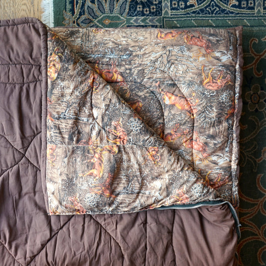 Set of 2 Vintage Coleman Deer Ram Flannel Sleeping Bags
