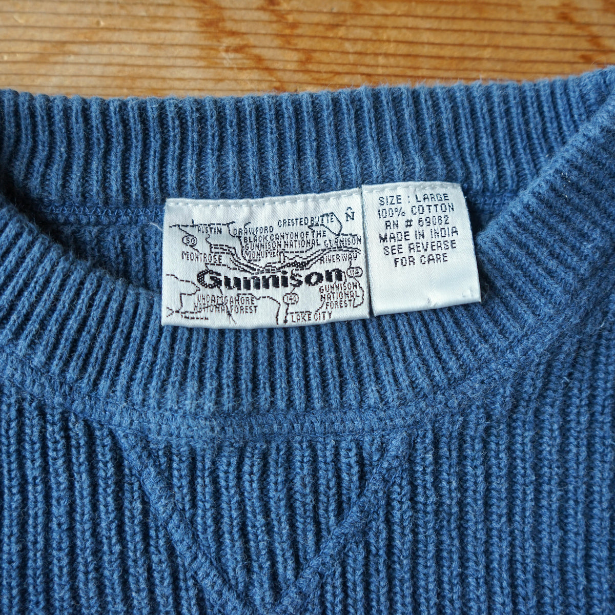 Vintage Gunnison 100% Cotton Knit Sweater Size L