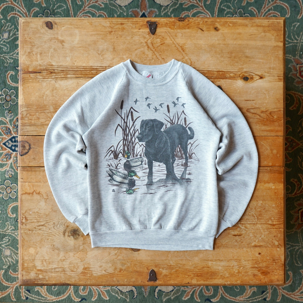 Vintage Jerzees Made in USA Lab Duck Hunting Sweatshirt Size M