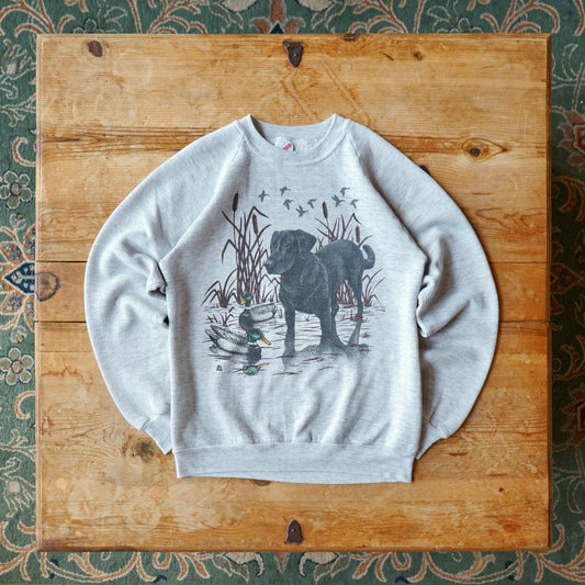 Vintage Jerzees Made in USA Lab Duck Hunting Sweatshirt Size M
