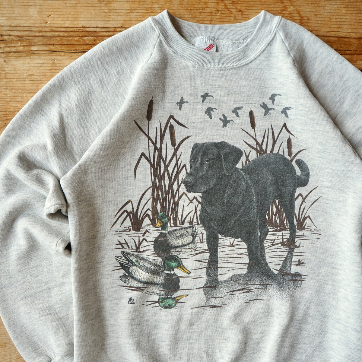 Vintage Jerzees Made in USA Lab Duck Hunting Sweatshirt Size M