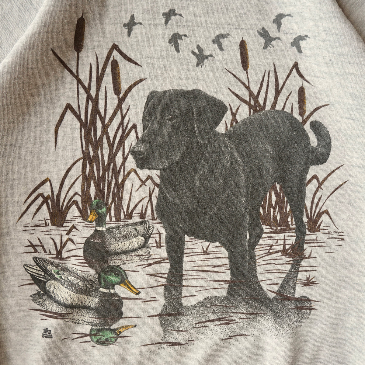 Vintage Jerzees Made in USA Lab Duck Hunting Sweatshirt Size M