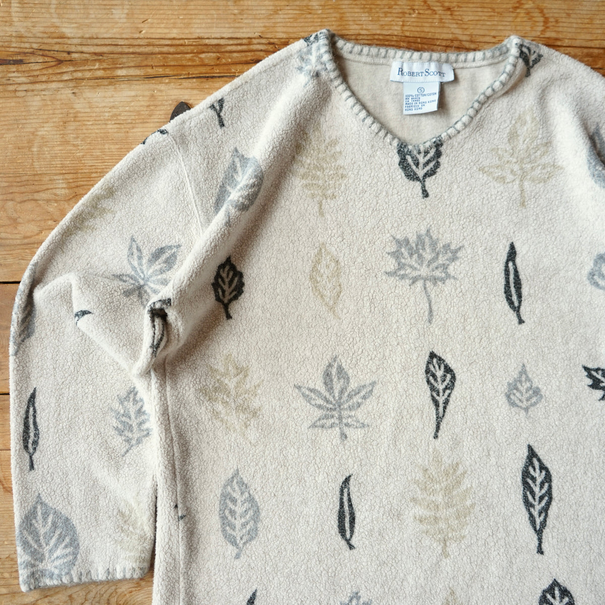 Vintage Robert Scott 100% Cotton Leaf Fleece Size S