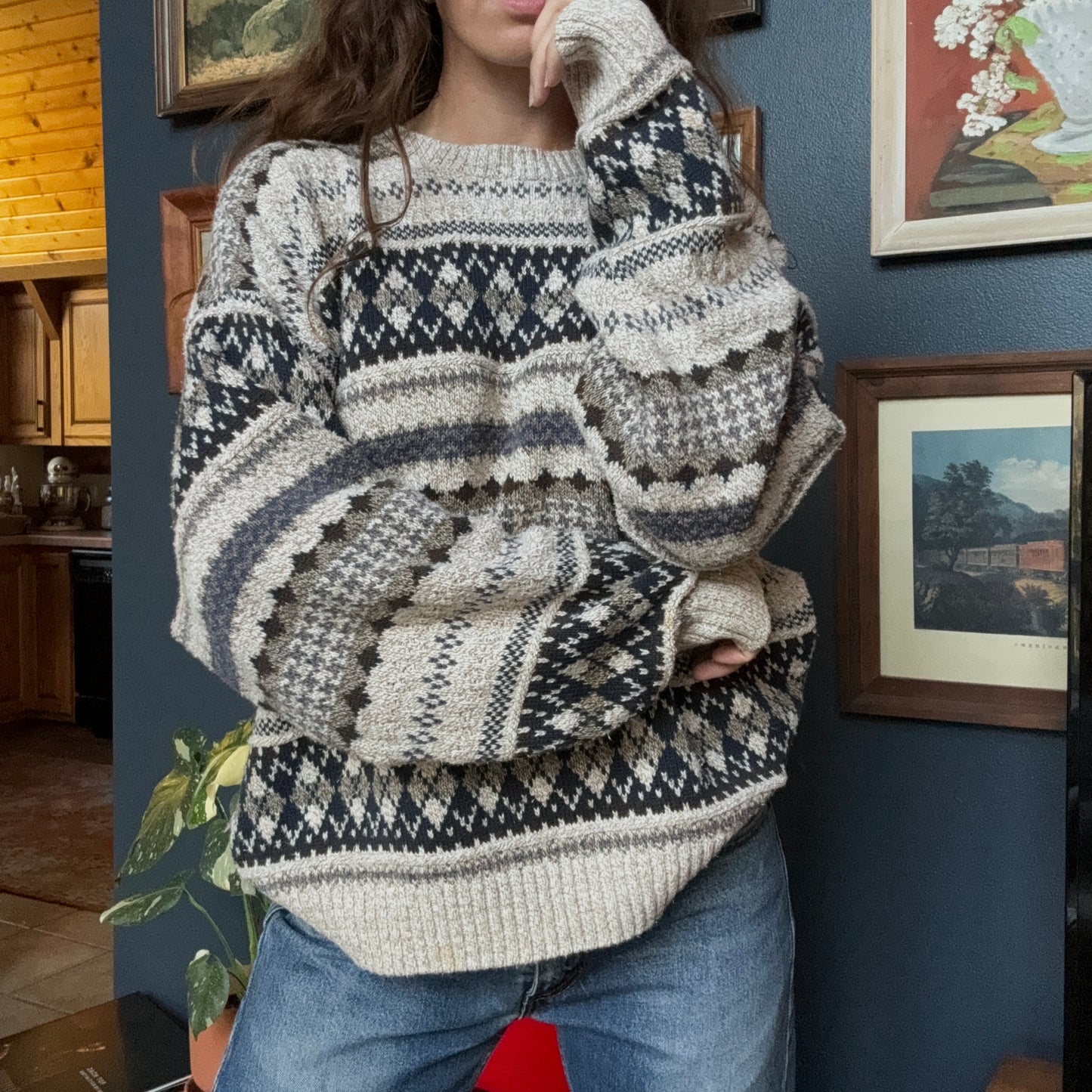 Vintage Fieldmaster Knit Sweater Size XL