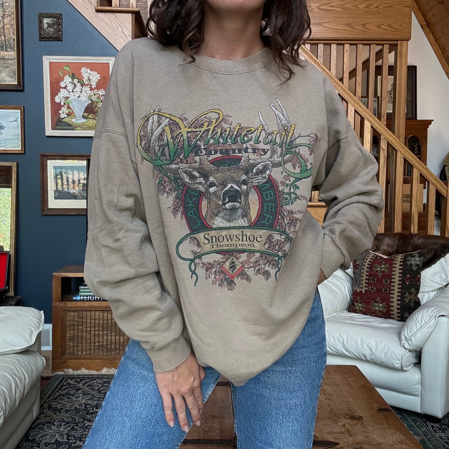 Vintage Snowshoe Thompson Trading Company Whitetail Sweatshirt