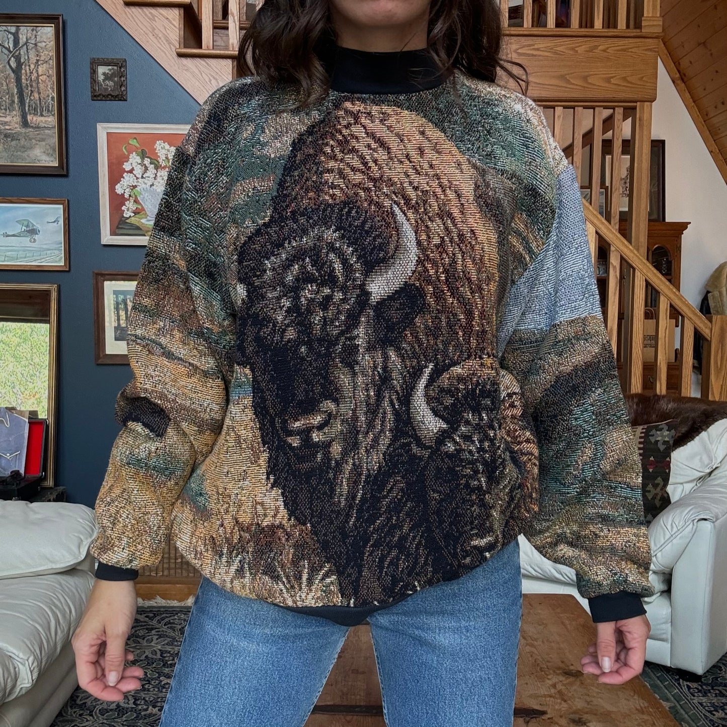 Vintage Sugar Street Weavers Bison Sweater