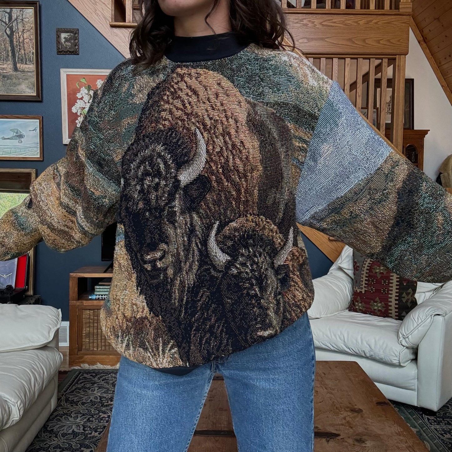 Vintage Sugar Street Weavers Bison Sweater