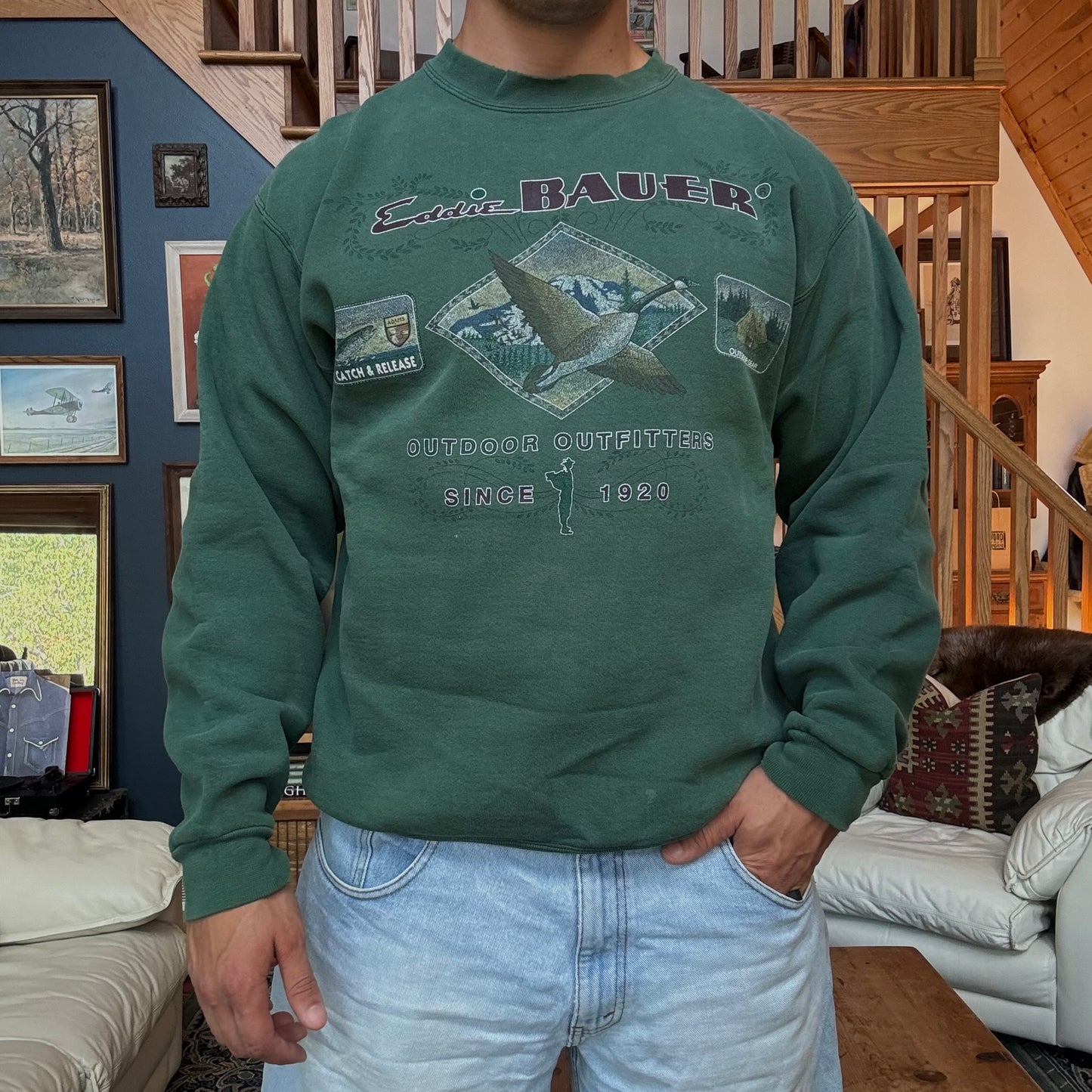 Vintage Eddie Bauer Outdoor Outfitters Heavy Weight Sweatshirt