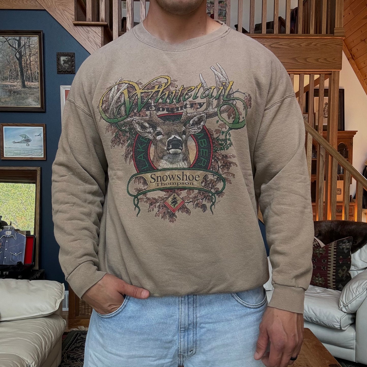 Vintage Snowshoe Thompson Trading Company Whitetail Sweatshirt