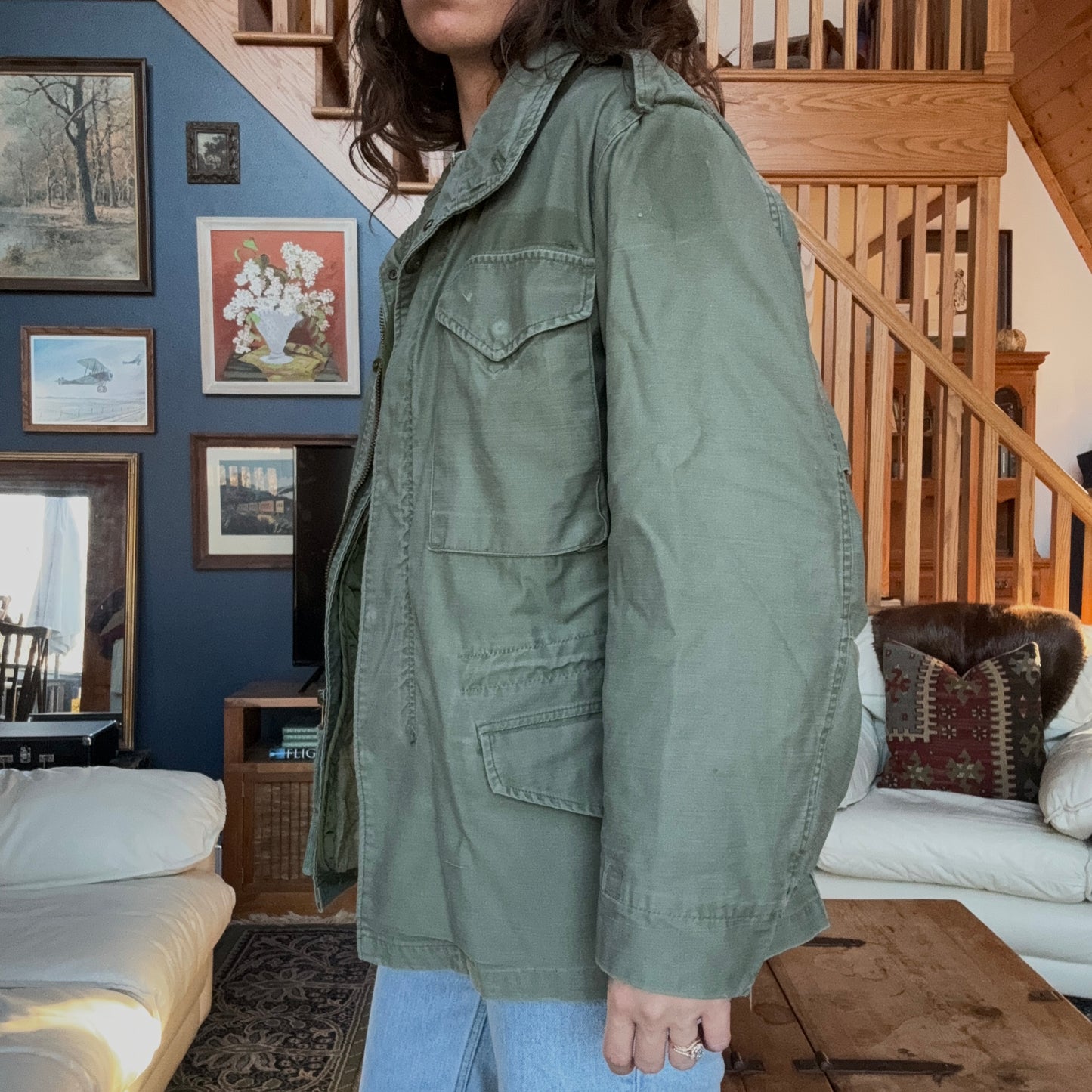 Vintage Army Surplus Military Parka Coat w/ Liner