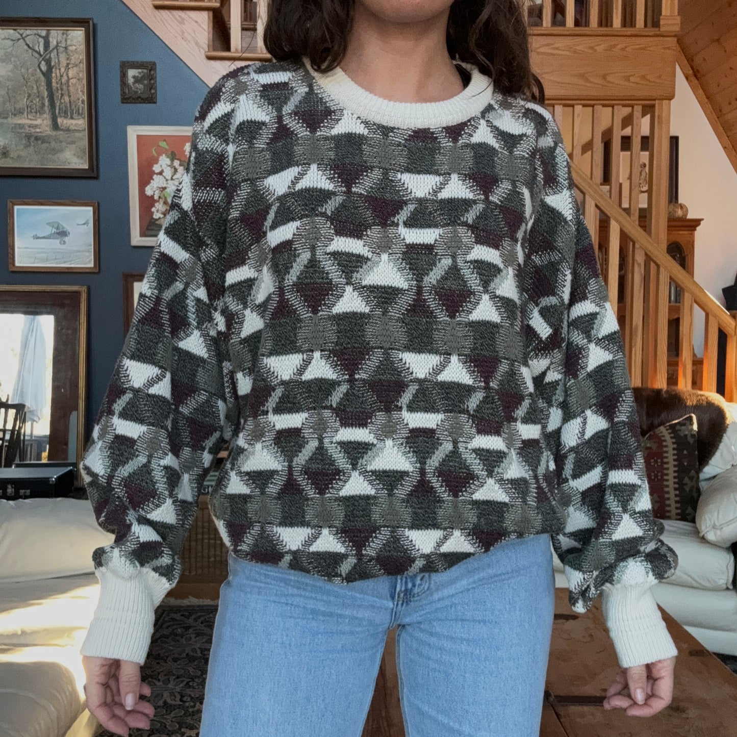 Vintage Bachrach Geometric Sweater