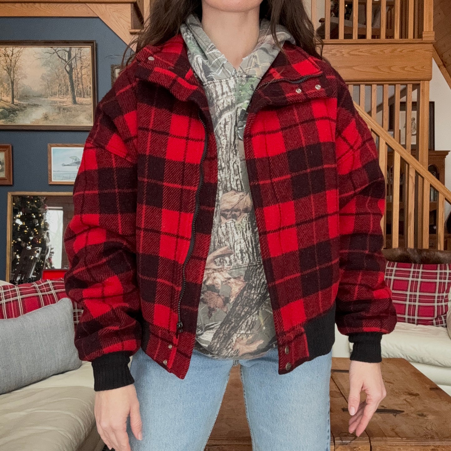 Vintage Woolrich Buffalo Plaid Bomber Size L